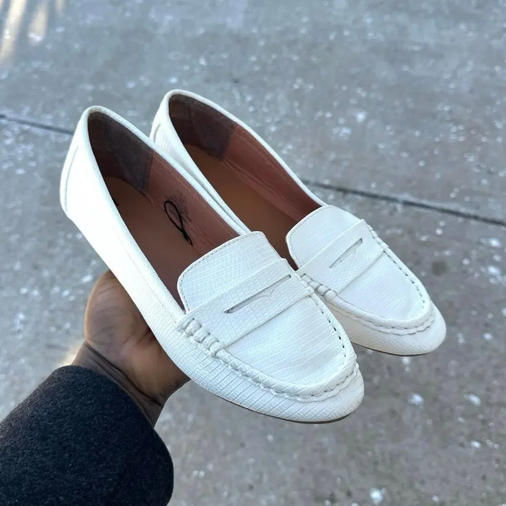 H&M White Patent Leather Women’s Loafers Size‎ 9.5